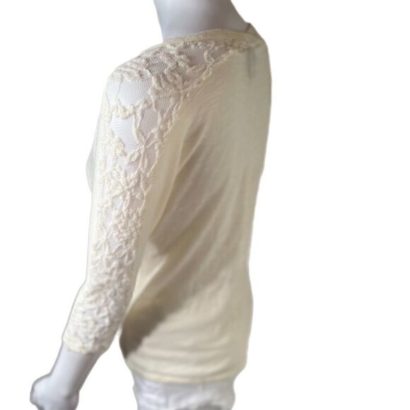 Cream Lace Lightweight Sweater NWOT - Picture 4 of 6
